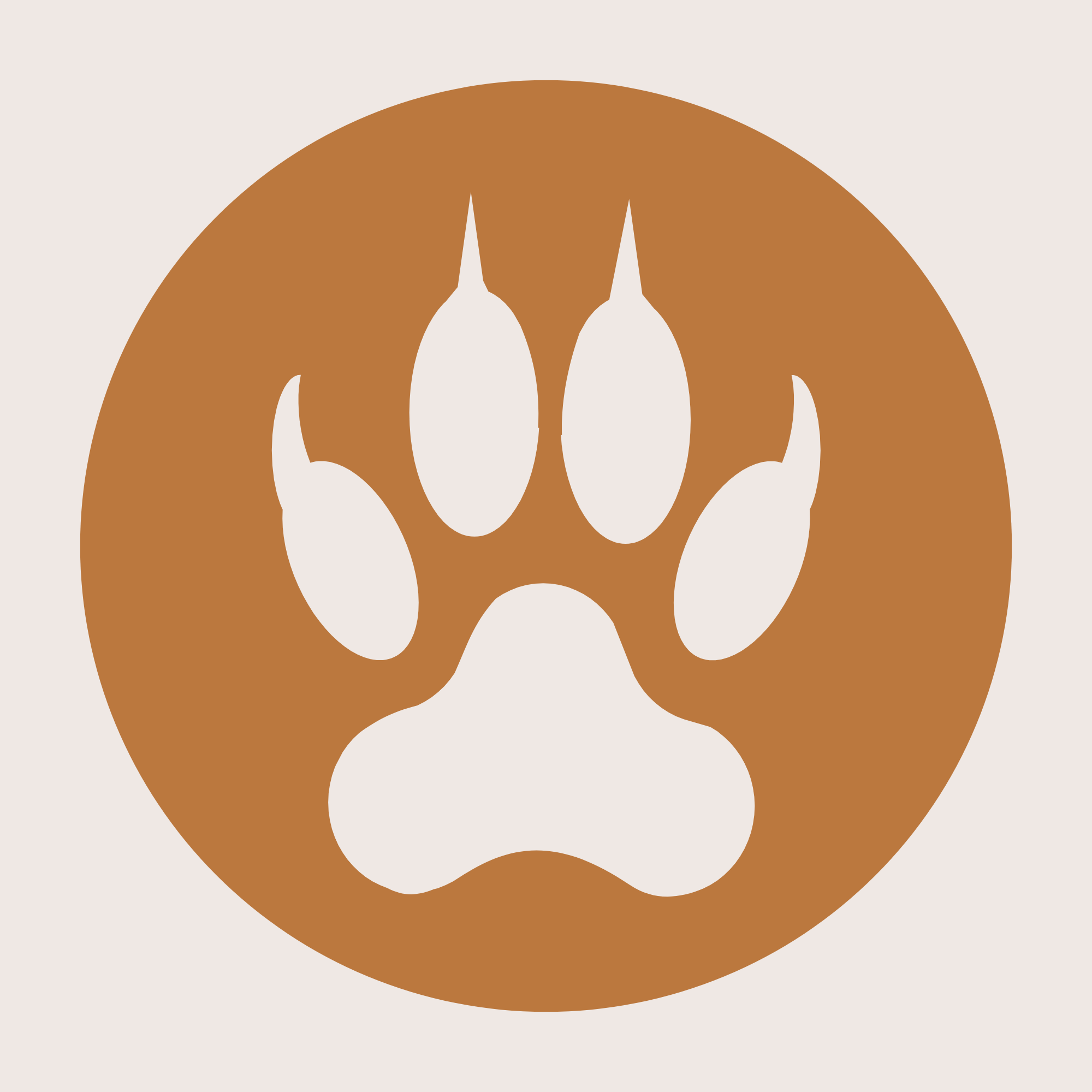 un logo représentant une empreinte de chien avec des griffes